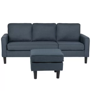 Beliani Sofa z otomaną ciemnoszara AVESTA - Sofy i kanapy Beliani Sofa z otomaną ciemnoszara AVESTA - Sofy i kanapy - miniaturka - grafika 1