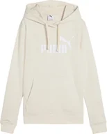 Bluzy damskie - Bluza damska Puma ESS No.1 Logo Hoodie kremowa 682391 87 L - miniaturka - grafika 1