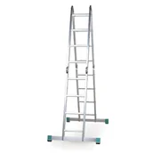 Drabiny - ALVE Aluminiowa uniwersalna drabina przegubowa FORTE, 4x4 szczebli, długość 4,76 m 558017 - miniaturka - grafika 1