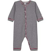 Piżamy chłopięce - Petit Bateau Zestaw piżamy Unisex-Bimbi, Smoking/Marshmallow, 3 mesi - miniaturka - grafika 1