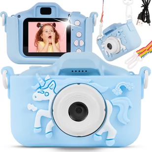 Aparat Fotograficzny Cyfrowy Dla Dzieci Jednorożec Polskie Menu Full HD + Gry - Zabawki interaktywne dla dzieci - miniaturka - grafika 1