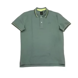 Koszulki męskie - Geox Męska koszulka polo M Silver Pine, M, srebrny, M - grafika 1