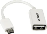 Adaptery i przejściówki - Adapter USB StarTech Cable StarTech USB 2.0 MicroB to A 0,13m M/F White - miniaturka - grafika 1