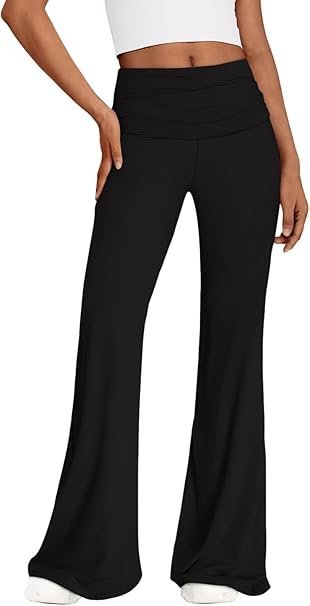 REORIA Spodnie Damskie Legginsy Eleganckie Szerokie Nogawki Czarne L