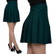 Spódnice - Spódniczka tennis skirt butelkowa zieleń plisowana - miniaturka - grafika 1