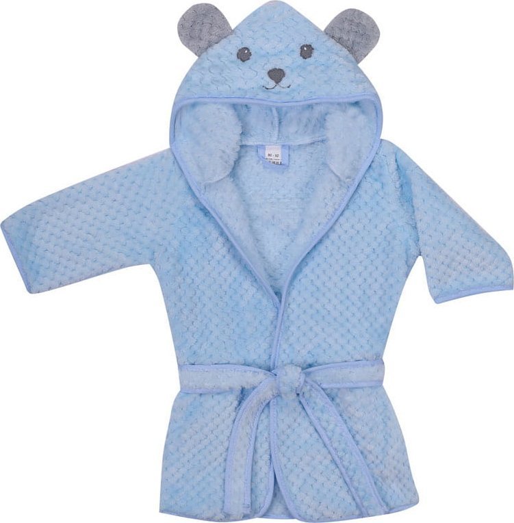 UVIE Ciepły polarowy szlafrok dziecięcy niebieski Soft