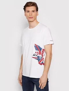 Koszulki męskie - Pepe Jeans T-Shirt Ronny PM508021 Biały Regular Fit - grafika 1