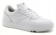 Sneakersy męskie - Tommy Hilfiger -modern Cup Corporate Lth- Skórzane Sneakersy r. 42 - miniaturka - grafika 1