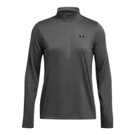 Koszulki męskie - Under Armour Tech Zamek błyskawiczny 1/2 - solidny, Castlerock//czarny, MD - miniaturka - grafika 1