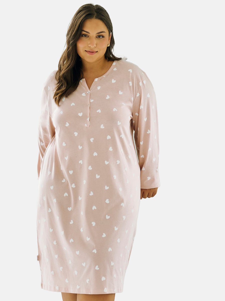 Damska koszula nocna Nori pudrowa Taro r.3XL