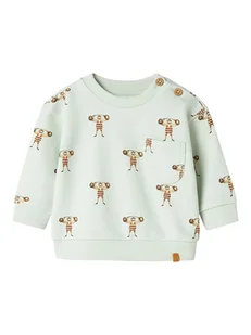 Lil Atelier Bluza w kolorze zielonym - Bluzy i sweterki niemowlęce - miniaturka - grafika 1