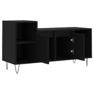 Szafki RTV - vidaXL Szafka pod TV czarna 100x35x55 cm materiał drewnopochodny - miniaturka - grafika 1