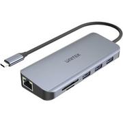 Huby USB - Unitek 9 portów aluminiowy D1026B - miniaturka - grafika 1