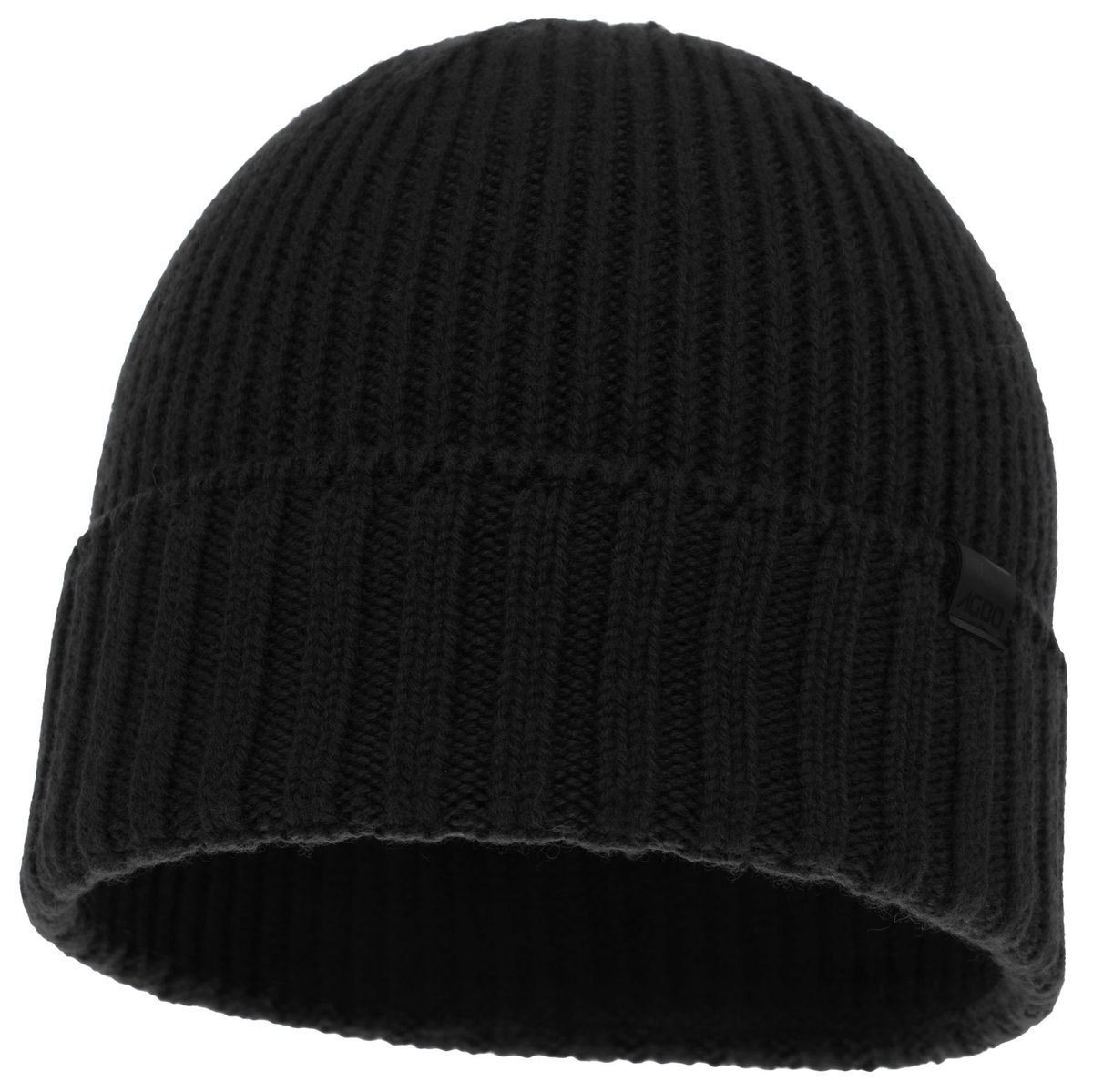 Czapka Zimowa Męska 100% Wełna Merino Bezszwowa Agbo Bruner - Czarna