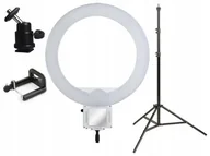 Lampy studyjne - Massa Lampa pierścieniowa Lampa PierŚcieniowa 45w MakijaŻ + Statyw + Dyfuzor SB4833 - miniaturka - grafika 1
