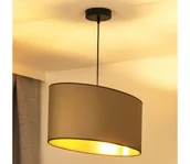 Lampy sufitowe - Duolla - Żyrandol na lince OVAL VEGAN 1xE27/15W/230V beżowy - miniaturka - grafika 1