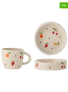 Bloomingville 2-częściowy zestaw naczyń "Tatiana" w kolorze beżowym dla dzieci - Sztućce dla dzieci - miniaturka - grafika 1