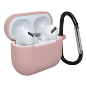 Akcesoria do słuchawek - Hurtel Etui do AirPods 3 silikonowy miękki pokrowiec na słuchawki + brelok karabińczyk zawieszka różowy (case D) AirPod 3 Case with metal ring D Pink - miniaturka - grafika 1