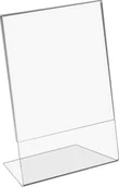 Tablice dla dzieci - Korbi STOJAK NA CENĘ OPIS ULOTKĘ A4 PIONOWY PION EKSPOZYTOR STOŁOWY PLEXI PLEKSI - miniaturka - grafika 1