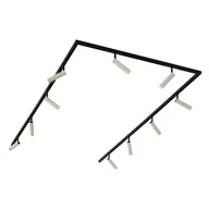 Lampy sufitowe - QAZQA Nowoczesny system oświetlenia szynowego Slimline Uzzy z 10 reflektorami w kolorze beżowym i czarnym, jednofazowy - miniaturka - grafika 1