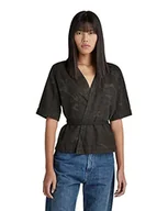 Koszulki i topy damskie - G-STAR RAW Women's ETD wrap top ss Shirt, Multicolor (cloack gd Woodland camo D221-D471), XL - miniaturka - grafika 1