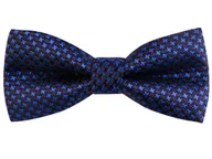 Krawaty i muchy męskie - Granatowa mucha w drobny wzór C14 - miniaturka - grafika 1