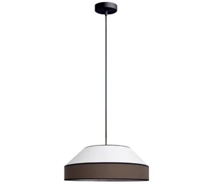 Żyrandol na lince MANISO 1xE27/60W/230V śr. 45 cm biały/brązowy - Lampy sufitowe - miniaturka - grafika 1