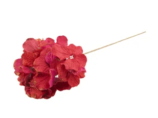 Sztuczna hortensja czerwona - 60 cm - 1 szt. - Ozdoby bożonarodzeniowe - miniaturka - grafika 1