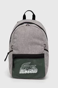 Lacoste plecak męski kolor szary duży wzorzysty - Plecaki - miniaturka - grafika 1