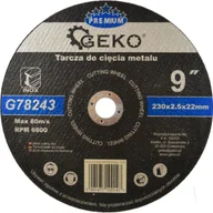 Tarcze do pił - Geko tarcza do cięcia metalu PREMIUM 230x2.5 Inox G78243 - miniaturka - grafika 1
