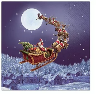 Art-Pol Pl Serwetki Christmas Sleigh 141410 - Pozostałe akcesoria świąteczne - miniaturka - grafika 1