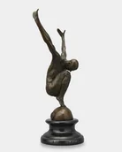 Figurki dekoracyjne - Mężczyzna z Rękami w Górze Rzeźba z Brązu - miniaturka - grafika 1