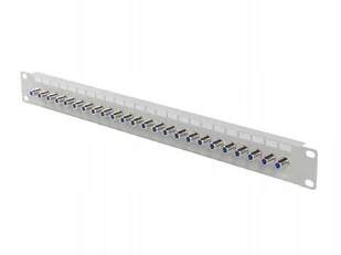 Patch panel Lanberg 24 Port 1U 19" Gniazdo Typ F Beczka Szary - Pozostałe akcesoria sieciowe - miniaturka - grafika 1