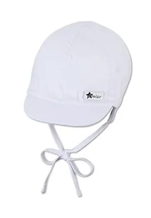 Sterntaler Unisex dziecięca czapka z daszkiem lniana czapka dziecięca, biała, normalna, biały, 37 - Czapki damskie - miniaturka - grafika 1