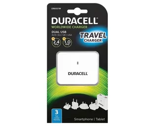 Duracell Ładowarka sieciowa 3,4 A travel kit biała (DR6001W) - Ładowarki do telefonów - miniaturka - grafika 1