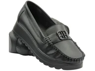 Mokasyny damskie - Półbuty, mokasyny damskie ze skóry naturalnej - Vinceza 66771, czarne - miniaturka - grafika 1