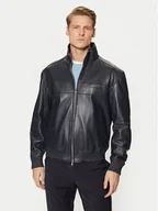 Kurtki męskie - BOSS Kurtka skórzana 50531148 Granatowy Regular Fit - miniaturka - grafika 1