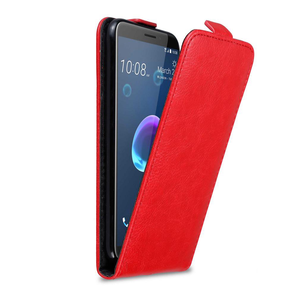 Etui ochronne Cadorabo do HTC Desire 12 w kolorze czerwonym Etui z klapką na telefon komórkowy Etui Cover