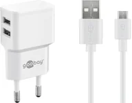 Ładowarki do telefonów - Goobay 44985 ładowarka do urządzeń przenośnych Uniwersalne Biały Prąd przemienny Wewnętrzna - miniaturka - grafika 1