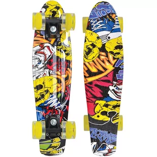 SCHILDKRÖT FUN WHEELS Deskorolka SCHILDKRÖT Retro Skateboard Free Spirit Party (świecące kółka) - Deskorolki - miniaturka - grafika 1