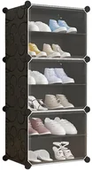 Szafki na buty - Czarna modułowa szafka na buty w stylu nowoczesnym Z1-E04 - miniaturka - grafika 1
