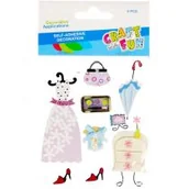 Zabawki kreatywne - Craft with Fun Ozdoba naklejki garderoba 9 szt. - miniaturka - grafika 1