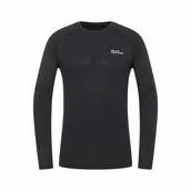 Bielizna sportowa męska - Męska ocieplana bluzka z długim rękawem Jack Wolfskin INFINITE WARM LS M black - M - miniaturka - grafika 1