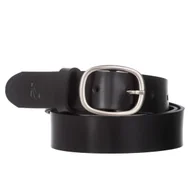 Paski - Klasyczny Pasek Damski VerMari Skórzany Czarny 3 cm - miniaturka - grafika 1