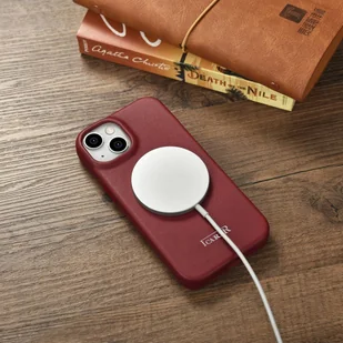 iCarer CE Premium Leather Folio Case skórzane etui iPhone 14 z klapką magnetyczne MagSafe czerwony (WMI14220713-RD) - Etui i futerały do telefonów - miniaturka - grafika 22