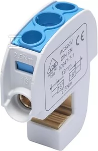 Simet Zacisk izolowany szynowy SBB 16 (86105) SIMBLOCK niebieski 81550003 81550003 - Inne akcesoria elektryczne - miniaturka - grafika 1