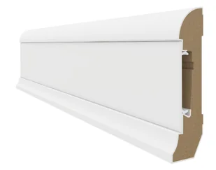 Listwa przypodłogowa szybkiego montażu Estilo 601 2400x80x22mm biała - Listwy przypodłogowe - miniaturka - grafika 1