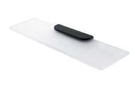 Półki łazienkowe - Nimco Nikau - Półka dł. 50 cm, szkło matowe/czarny mat NKC 30091B-50-90 - miniaturka - grafika 1