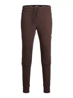 Spodenki męskie - JACK & JONES Męskie spodnie dresowe Will Jair, Seal Brown, M - miniaturka - grafika 1