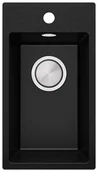 Zlewozmywaki - Primagran Zlewozmywak granitowy jednokomorowy Nablatowy bez ociekacza Czarny Ryga 30 MY3KC-A0#N - miniaturka - grafika 1
